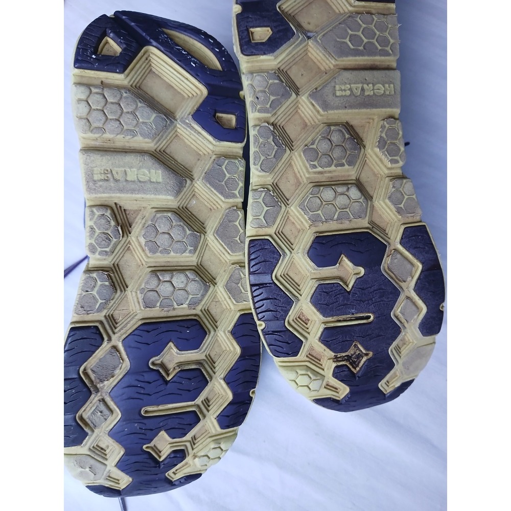 Hoka One One Women's Purple and Yellow Running Shoes - Picture 8 of 14